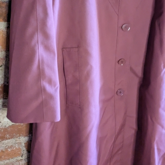 Vintage Misty Harbor 14 P Dusty Rose Trench Coat w/ Cozy Removable Liner - Picture 3 of 16